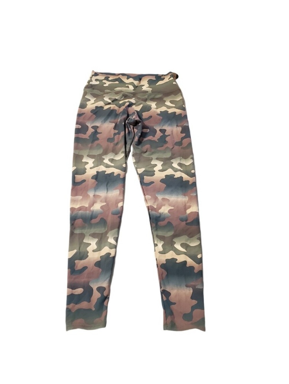 Linden Apparel Women's Green Tan Camo High Rise Leggings Medium/Large‎